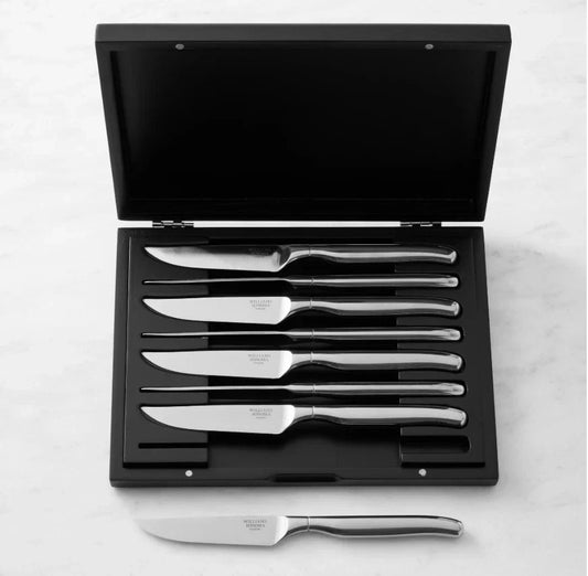 Williams Sonoma Stainless Steel Steak Knives, Set of 8-New Freeship