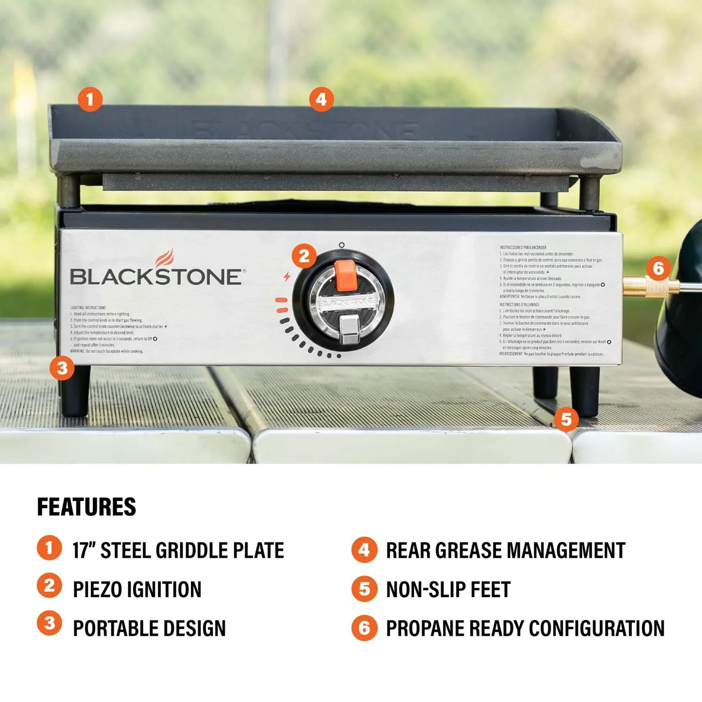 17" Portable Outdoor Griddle