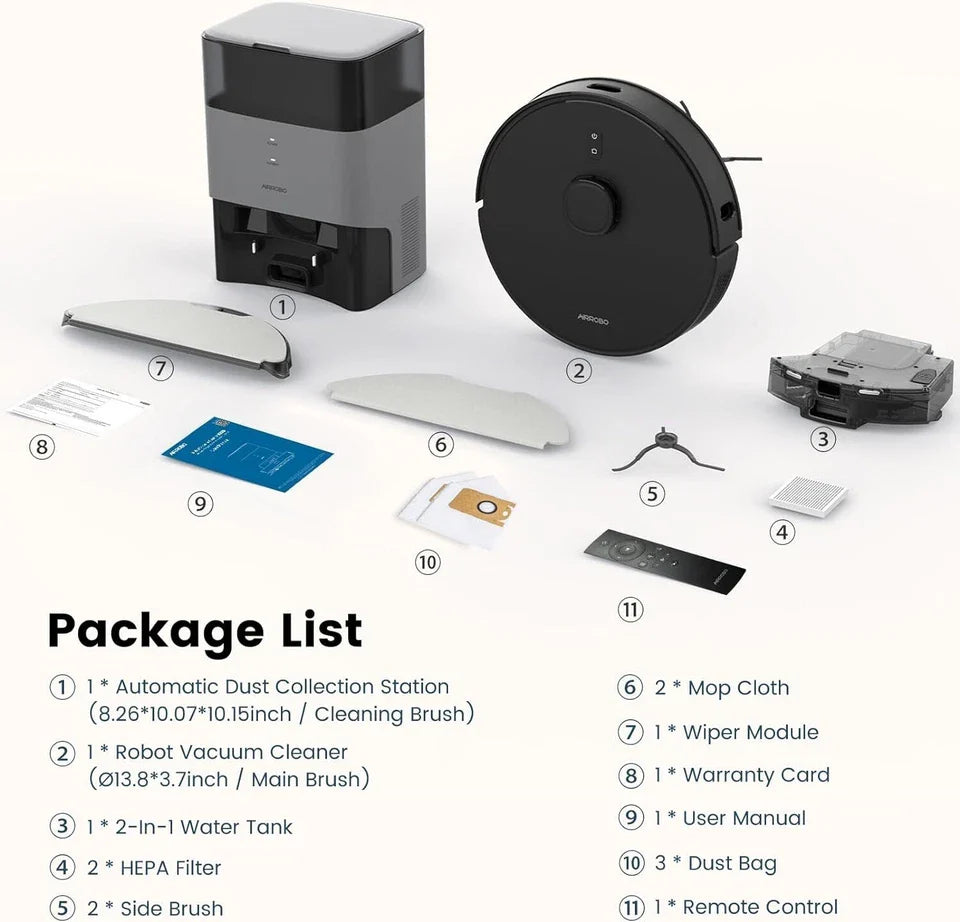 T20 Self-Emptying Robot Vacuum Cleaner Self-Charging Smart Mapping WiFi