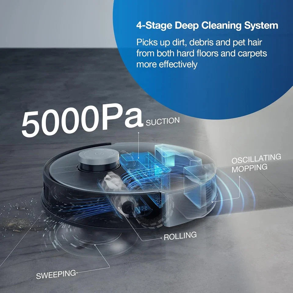 DEEBOT X1 Plus Robot Vacuum and Mop Self Emptying Station Live Monitor