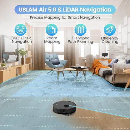 T20 Self-Emptying Robot Vacuum Cleaner Self-Charging Smart Mapping WiFi