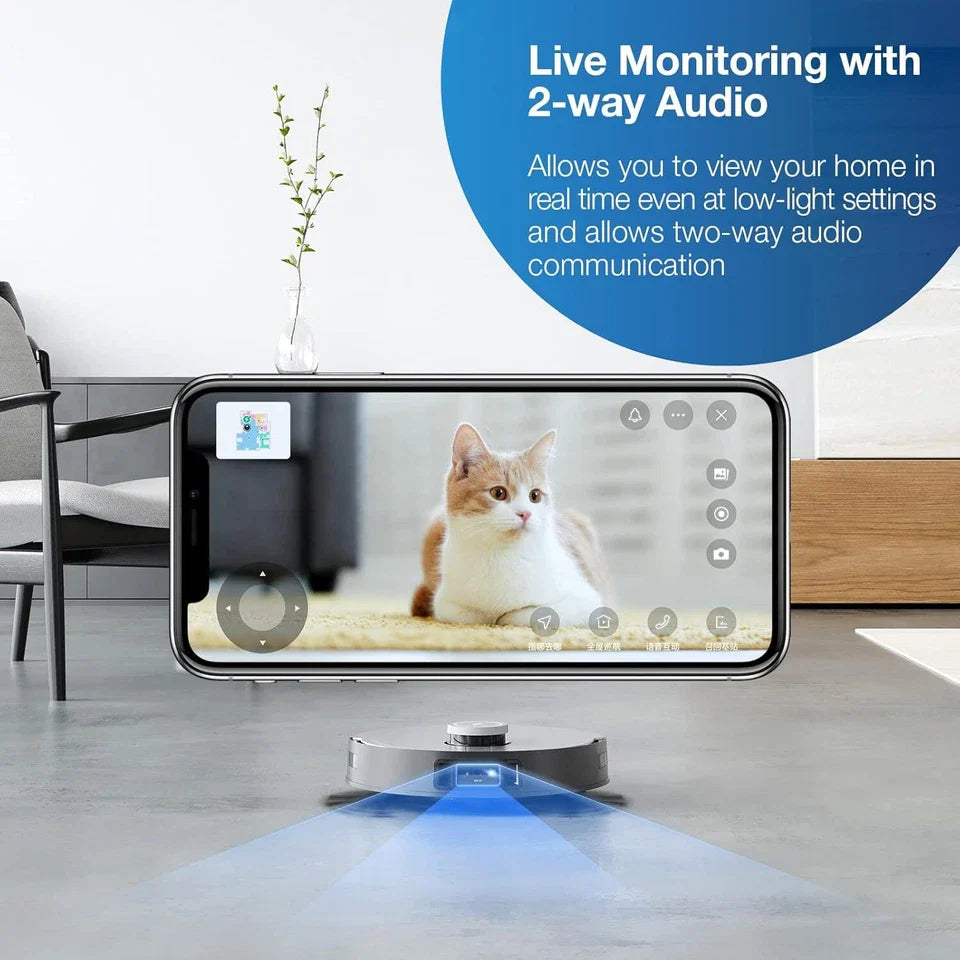 DEEBOT X1 Plus Robot Vacuum and Mop Self Emptying Station Live Monitor