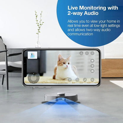 DEEBOT X1 Plus Robot Vacuum and Mop Self Emptying Station Live Monitor