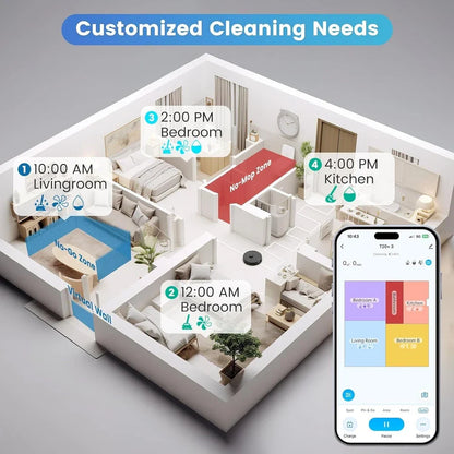 T20 Self-Emptying Robot Vacuum Cleaner Self-Charging Smart Mapping WiFi